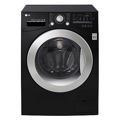 LG FH2A8TDN8 Freestanding Washing Machine, 8kg Load, A+++ Energy Rating, 1200rpm Spin, Black LG FH2A8TDN8 Freestanding Washing Machine, 8kg Load, A+++ Energy Rating, 1200rpm Spin, Black